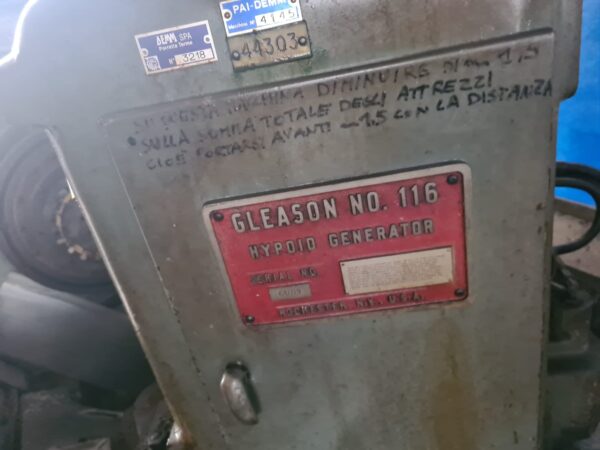 ak machines gleason 116 bevel gear generator