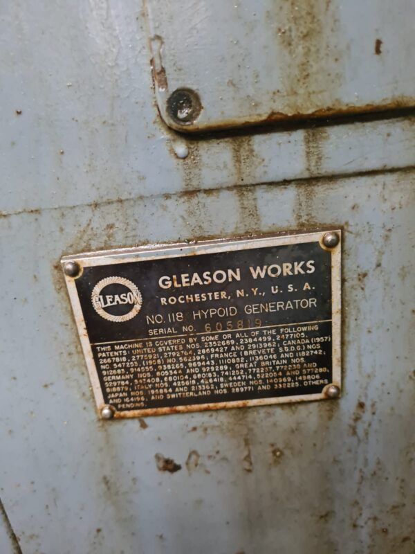 ak machines gleason 118 bevel gear generator