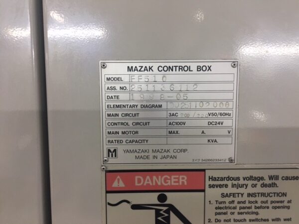 AK Machines HMC Mazak FF510 CNC Horizontal Machining Center