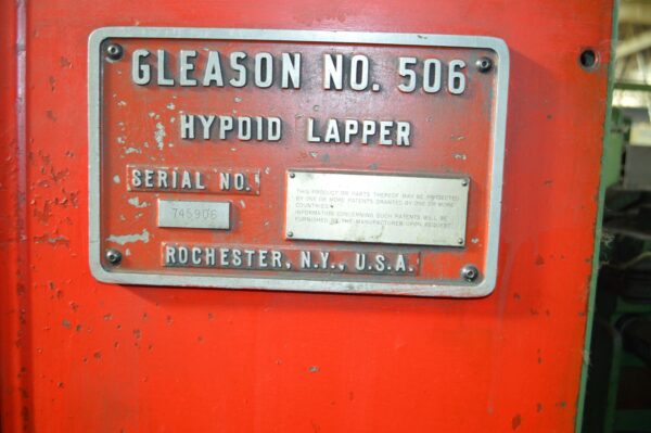 ak machines gleason 506 hypoid gear lapper