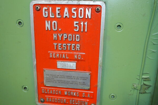 ak machines gleason 511 hypoid gear tester