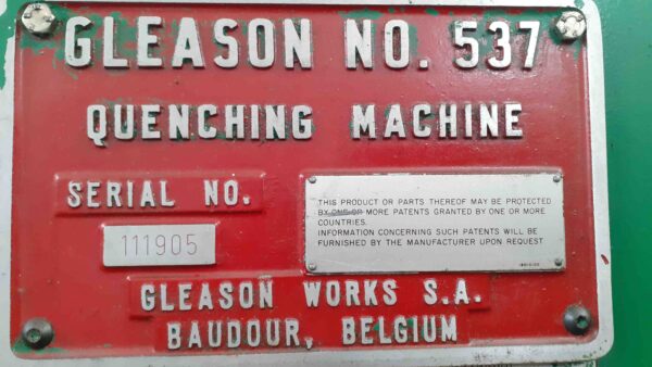 ak machines gleason 537 gear quenching press