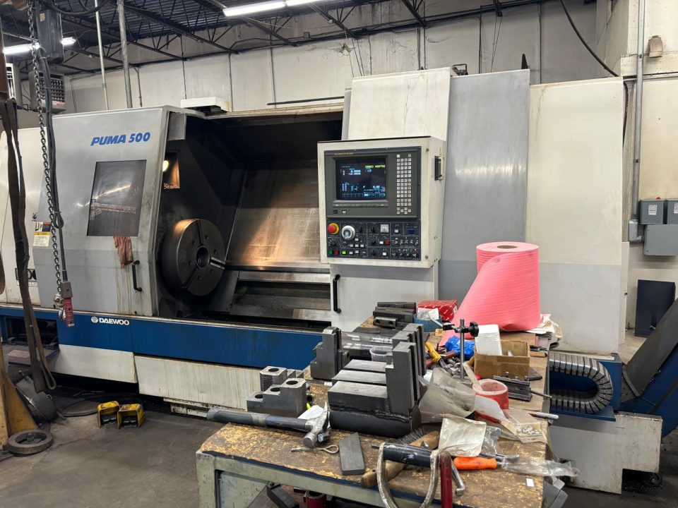 ak machines daewoo puma 500 cnc horizontal lathe