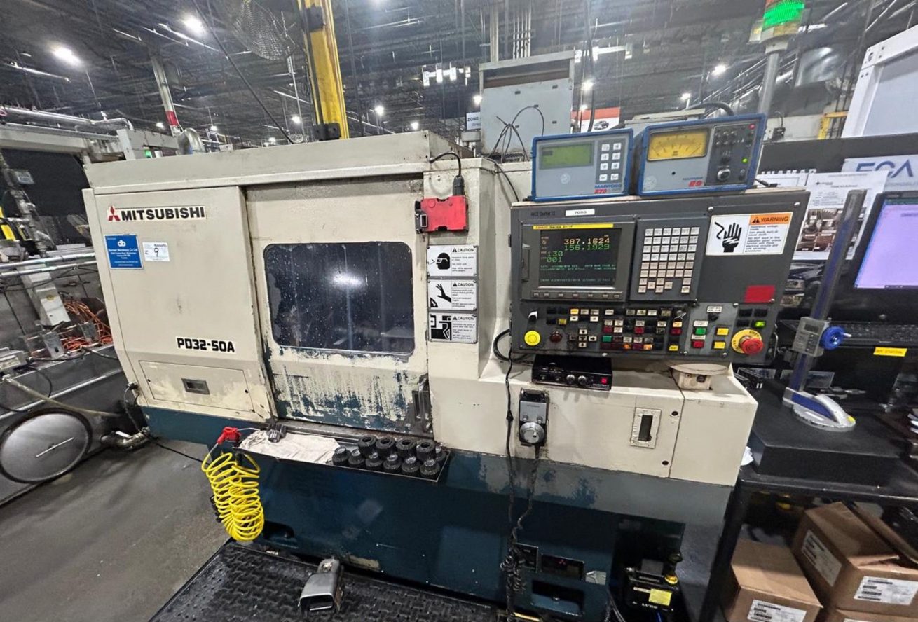 ak machines mitsubishi pd32b cylindrical grinder