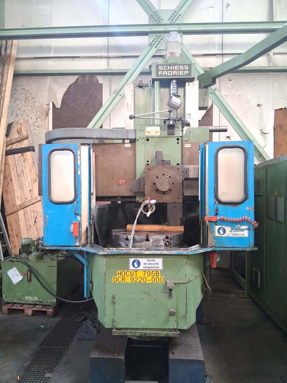 ak machines schiess froriep 9dk vertical turret lathe
