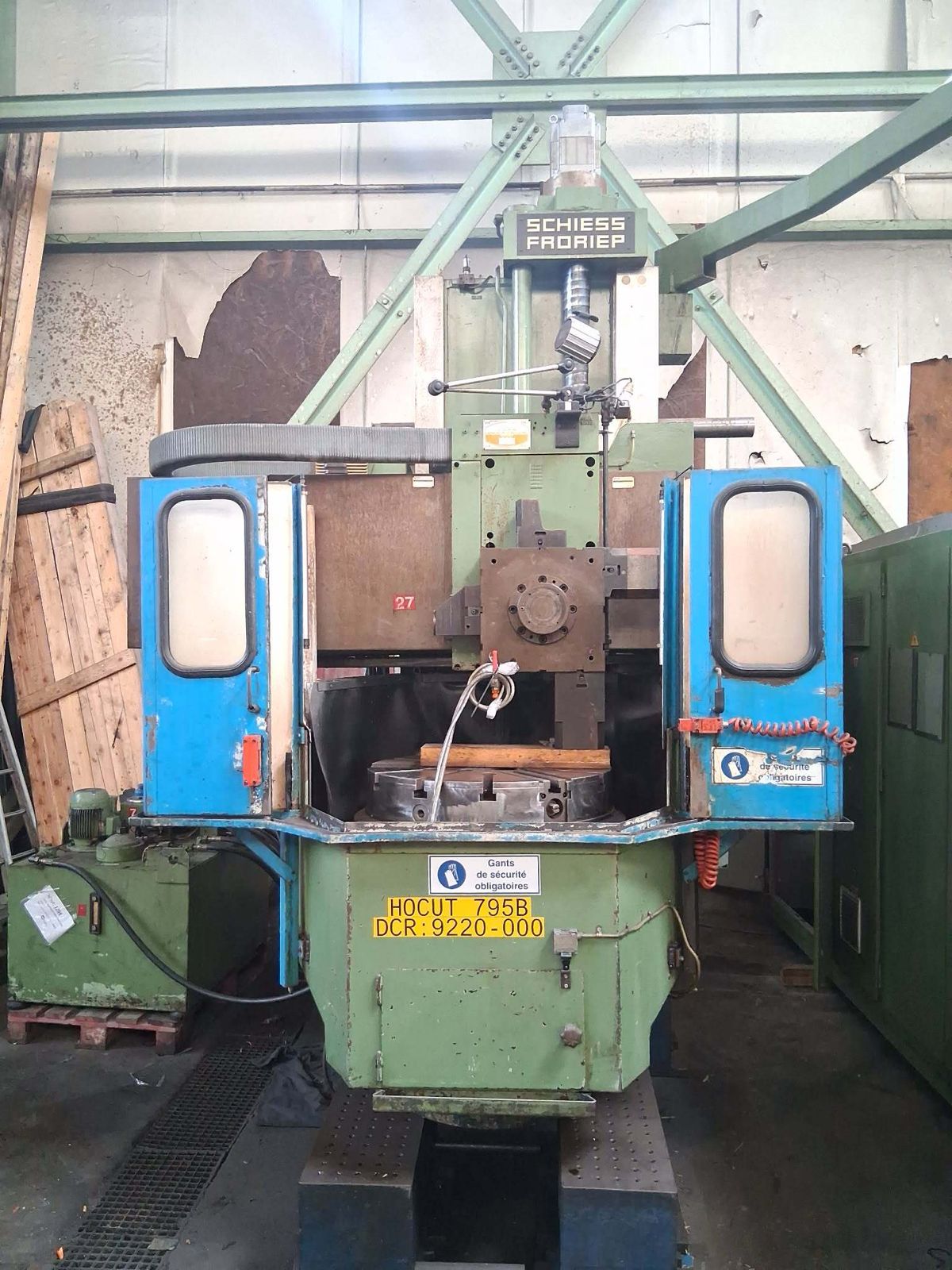 ak machines schiess froriep 9dk vertical turret lathe
