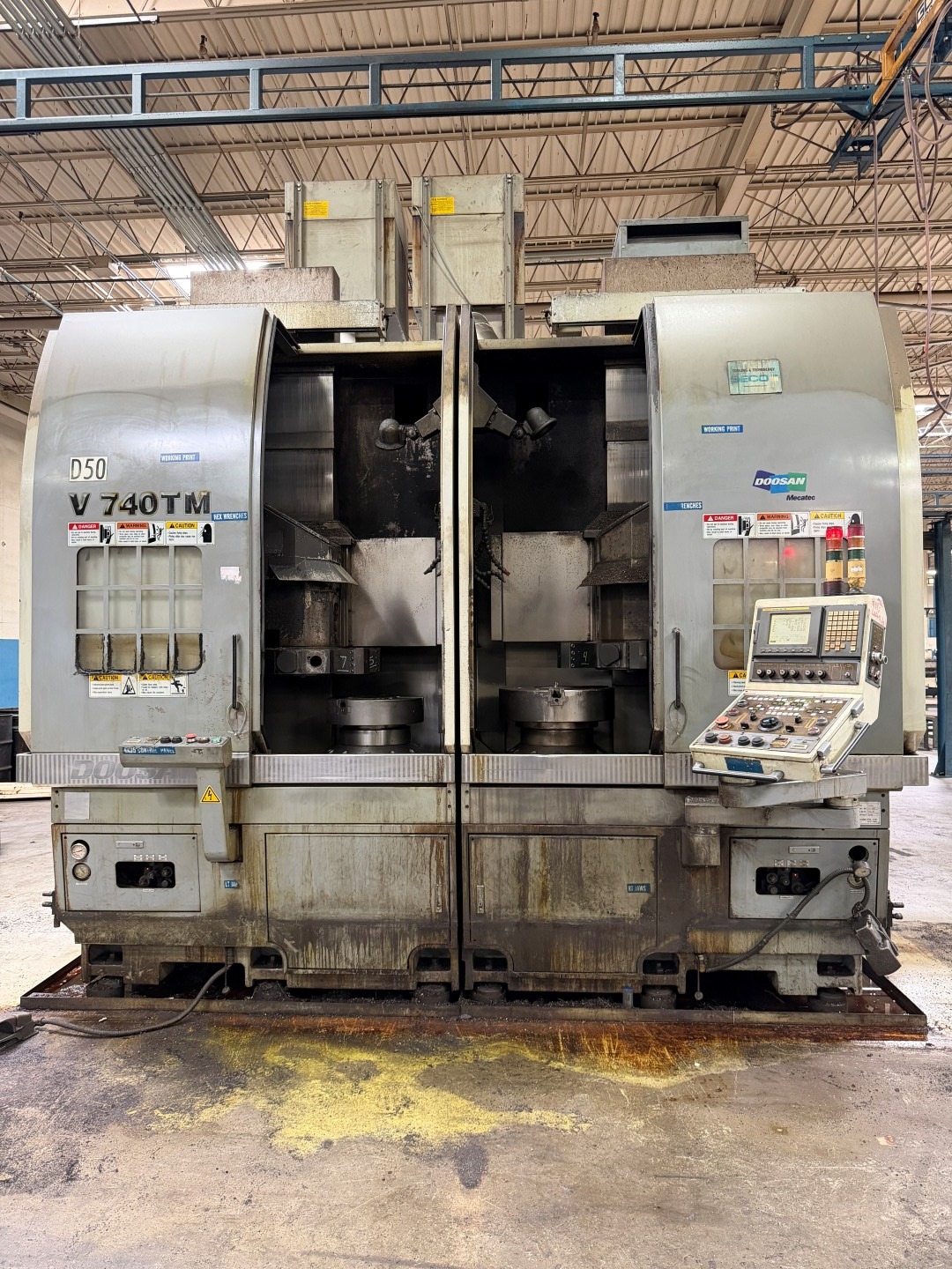 ak machines doosan v740tm cnc vertical turning center