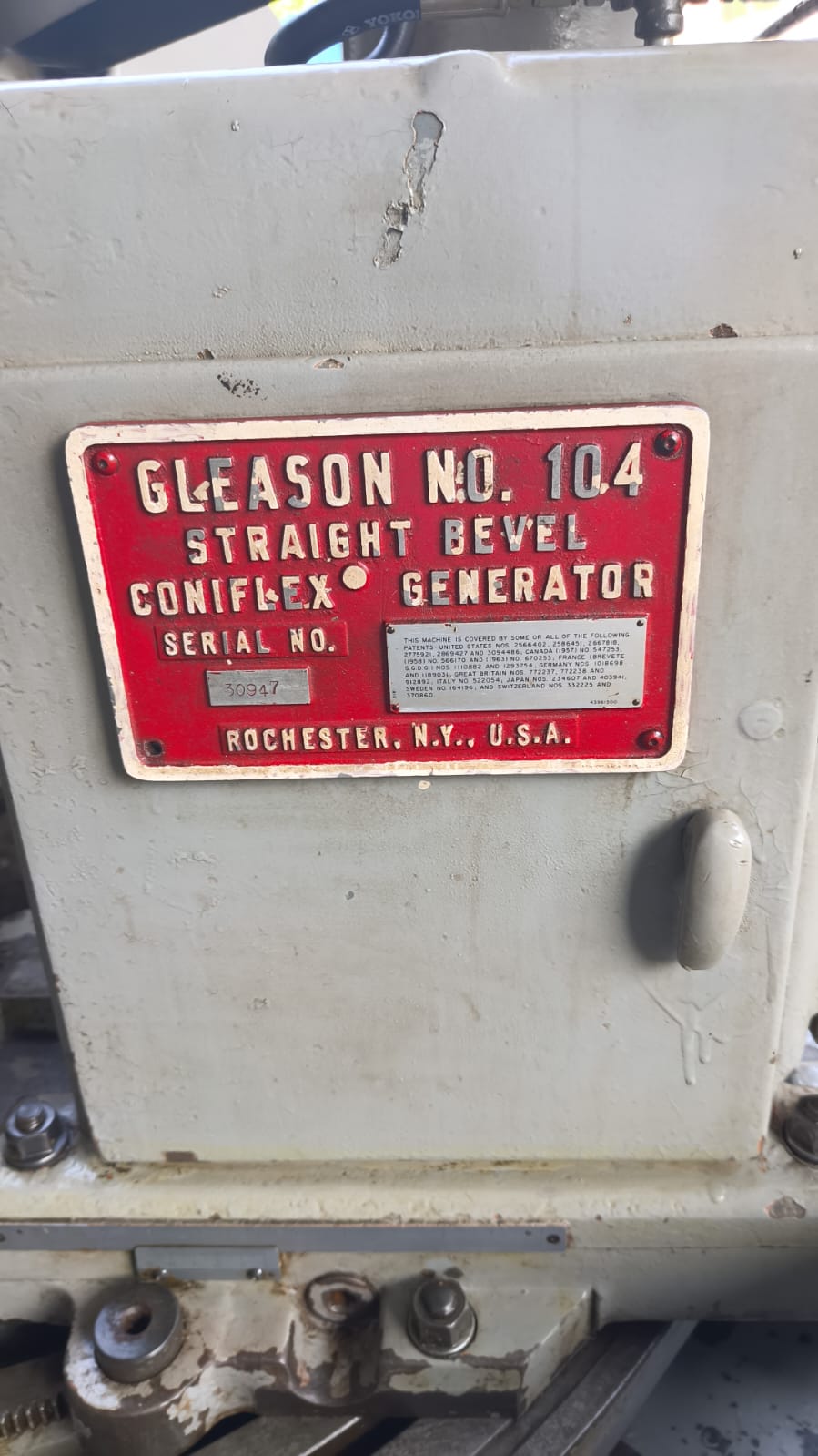 ak machines gleason 104 coniflex bevel generator